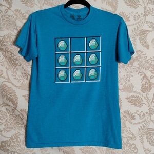 Minecraft Diamond Grid Tee by J!NX | Gamer Pixel Art Shirt | Unisex XS (Blue)
